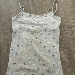 Gray Aeropostale Tank Top with Saint Pattern